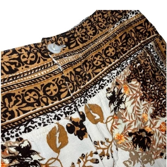 Anthropologie NWTS Brown Boho Mixed Print Jogger Pants 14 - Picture 4 of 11
